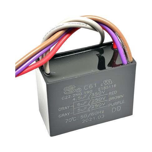 C61 5 Wire 250VAC Ceiling Fan Capacitor C61 4.5uF+5uF+6uF 350/300V in Saudi Arabia
