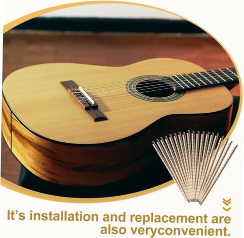 BESPORTBLE 19Pcs Classical Guitar Fret Wires Durable White Copper Frets for Electric Guitar Easy to Install Sound for Luthier Tools and Guitar Setup in Saudi Arabia