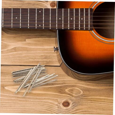 BESPORTBLE 19Pcs Classical Guitar Fret Wires Durable White Copper Frets for Electric Guitar Easy to Install Sound for Luthier Tools and Guitar Setup in Saudi Arabia