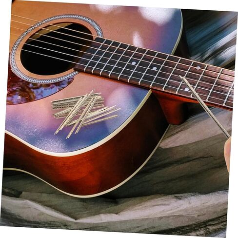 BESPORTBLE 19Pcs Classical Guitar Fret Wires Durable White Copper Frets for Electric Guitar Easy to Install Sound for Luthier Tools and Guitar Setup in Saudi Arabia
