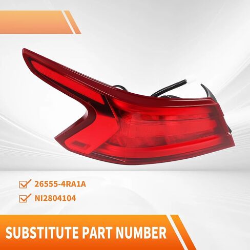 Passenger Side Tail Light Assembly Compatible with 2016 2017 2018 Maxima Rear Tail Lamp Taillight 26550-4RA1A NI2805104 (Right) in Saudi Arabia