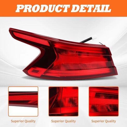 Passenger Side Tail Light Assembly Compatible with 2016 2017 2018 Maxima Rear Tail Lamp Taillight 26550-4RA1A NI2805104 (Right) in Saudi Arabia