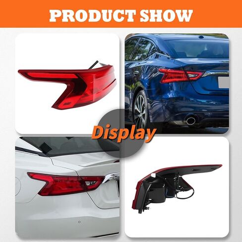 Passenger Side Tail Light Assembly Compatible with 2016 2017 2018 Maxima Rear Tail Lamp Taillight 26550-4RA1A NI2805104 (Right) in Saudi Arabia