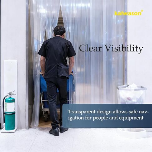 ستارة باب بشريط من الفينيل البلاستيكي للفريزر - لفة ستارة PVC شفافة، صناعية تجارية لمستودع مرآب الثلاجة -31 درجة فهرنهايت (164 قدمًا * 7.87 بوصة * 0.07 بوصة ناعمة) in Kuwait