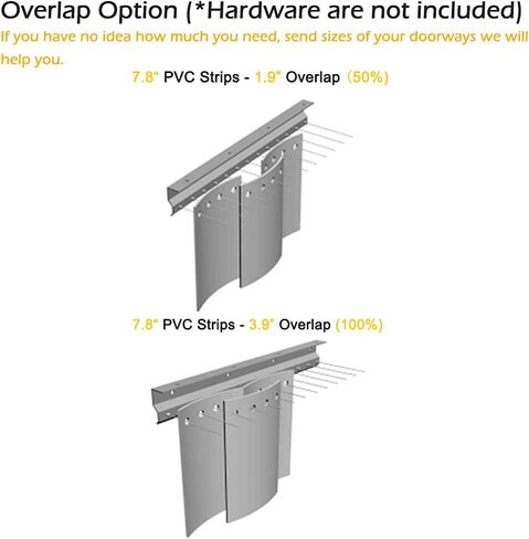 ستارة باب بشريط من الفينيل البلاستيكي للفريزر - لفة ستارة PVC شفافة، صناعية تجارية لمستودع مرآب الثلاجة -31 درجة فهرنهايت (164 قدمًا * 7.87 بوصة * 0.07 بوصة ناعمة) in Kuwait