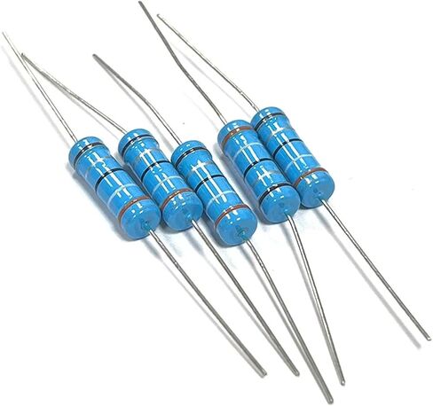 10Pcs 3W Metal Film Resistor 3.9R 39R 390R 3.9K 39K 390K 3R9 39 390 Ohm R K 1% Five-Color Ring Resistance 0.1R-910K(MF 3W 12R 10pcs) in Saudi Arabia