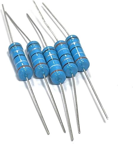 10Pcs 3W Metal Film Resistor 3.9R 39R 390R 3.9K 39K 390K 3R9 39 390 Ohm R K 1% Five-Color Ring Resistance 0.1R-910K(MF 3W 12R 10pcs) in Saudi Arabia