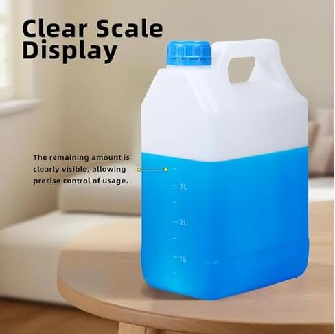 2 Pcs 1.3 Gallon Jugs with Caps Empty Plastic Gallon Containers with Lids Container Automotive Square F-Style Plastic Jug for Liquids Water Laundry Soaps Detergents Home and Commercial Use in Kuwait