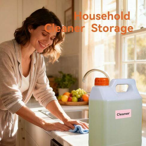 2 Pcs 1.3 Gallon Jugs with Caps Empty Plastic Gallon Containers with Lids Container Automotive Square F-Style Plastic Jug for Liquids Water Laundry Soaps Detergents Home and Commercial Use in Kuwait