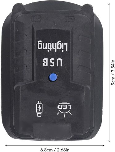 مصباح عمل LED لاسلكي من Jeanoko خفيف الوزن ومحمول 100LM ومنفذي USB لـ BL1850 مثالي للميكانيكا والمتحمسين في الهواء الطلق مادة ABS in Saudi Arabia