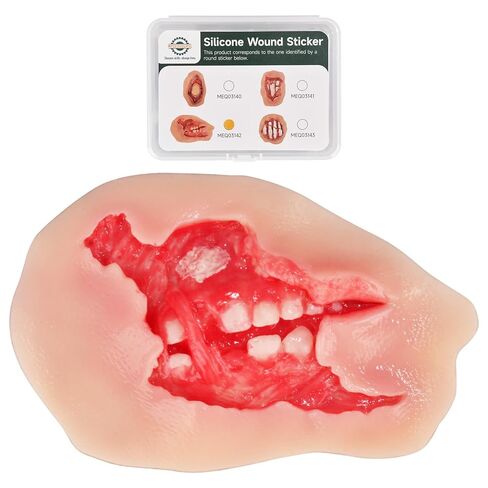 Adhesive Maxillofacial Wound Care Trainer, Exposed Denture Avulsion Simulator, Oral Trauma Simulation, Oral Injury Wound Model for Emergency Care Training in Kuwait
