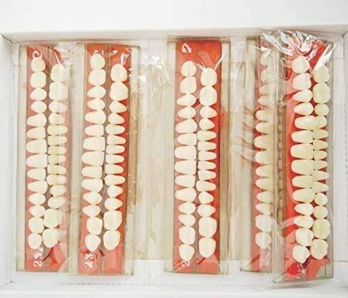 Superdental Alloy Pin Porcelain Teeth Materials Colors Shade Guide Upper Teeth in Kuwait