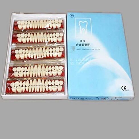 Superdental Alloy Pin Porcelain Teeth Materials Colors Shade Guide Upper Teeth in Kuwait