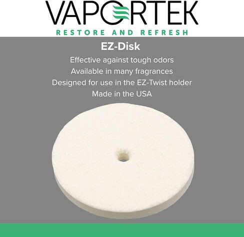 أقراص إزالة الروائح من فابورتيك، 2 حامل EZ-Twist مع 2 قرص عطر EZ-Disk، رائحة تحييد الرائحة، أسود in Kuwait
