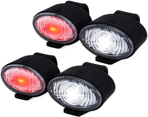 Bike Lights, USB Rechargeable Bicycle Light Set (Front & Rear), Waterproof IP44 with 3 Light Modes, 6500K Brightness, Bike Headlight and Tail Light Set for Road & Mountain Cycling (4 Pack) in Saudi Arabia