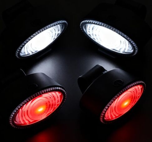 Bike Lights, USB Rechargeable Bicycle Light Set (Front & Rear), Waterproof IP44 with 3 Light Modes, 6500K Brightness, Bike Headlight and Tail Light Set for Road & Mountain Cycling (4 Pack) in Saudi Arabia