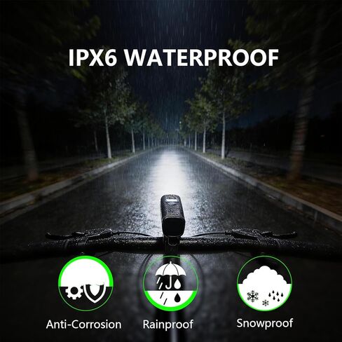 مجموعة مصابيح الدراجة الذكية - مصابيح أمامية وخلفية للدراجة تستشعر الضوء تلقائيًا، 1200 مللي أمبير في الساعة LED قابلة لإعادة الشحن، 212 لومن، مقاومة للماء IPX4، 4 أوضاع، معدات أمان سهلة التركيب لدراجات الطرق والأطفال in Kuwait