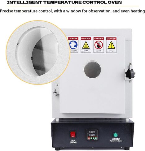 1500W Compact Electric Kiln Furnace Max 1150℃, Lab Tabletop Sintering Oven with View Window for Jewelry Casting, Metal Processing, Pottery Baking, Plaster Mold in Kuwait