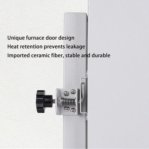 1500W Compact Electric Kiln Furnace Max 1150℃, Lab Tabletop Sintering Oven with View Window for Jewelry Casting, Metal Processing, Pottery Baking, Plaster Mold in Kuwait