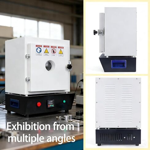 1500W Compact Electric Kiln Furnace Max 1150℃, Lab Tabletop Sintering Oven with View Window for Jewelry Casting, Metal Processing, Pottery Baking, Plaster Mold in Kuwait