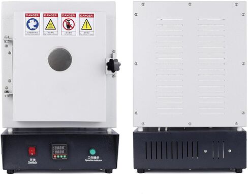 1500W Compact Electric Kiln Furnace Max 1150℃, Lab Tabletop Sintering Oven with View Window for Jewelry Casting, Metal Processing, Pottery Baking, Plaster Mold in Kuwait