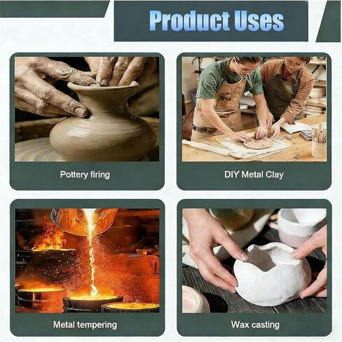 1500W Electric Sintering Melting Kiln 1150℃, Closed Muffle Furnace with Observation Window for Jewelry Making, Metal Casting, Pottery Glazing, DIY Crafts Lab Heating in Kuwait