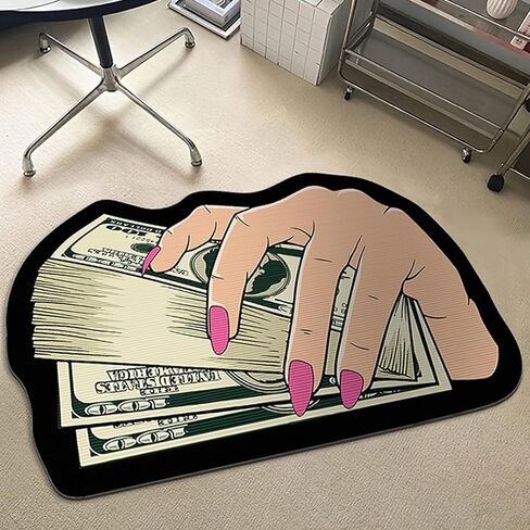 Money Rug, M oney Rug for Bedroom,Used in Bedrooms, Living Rooms, Kitchens, Bathrooms, Doorways in A Variety of Settings (f, 15.75 * 23.62in.(40 * 60cm)) in Saudi Arabia
