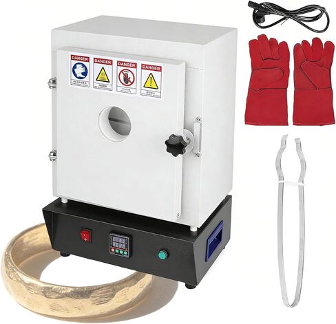 فرن كهربائي لسطح الطاولة بقدرة 1500 وات بحد أقصى 1150 درجة مئوية، فرن مجوهرات معمل مع نافذة عرض لصب المعادن، والاحتراق، والتلبد، وخبز الفخار، وعمل قالب الجص بالمينا in Kuwait
