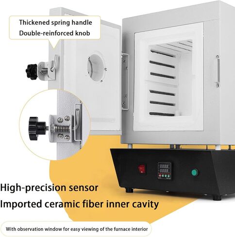 فرن كهربائي لسطح الطاولة بقدرة 1500 وات بحد أقصى 1150 درجة مئوية، فرن مجوهرات معمل مع نافذة عرض لصب المعادن، والاحتراق، والتلبد، وخبز الفخار، وعمل قالب الجص بالمينا in Kuwait