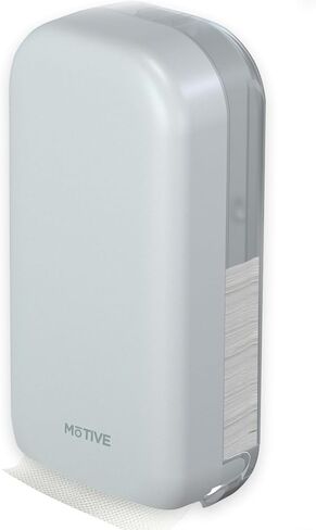 MOTIVE Shabbos Toilet Paper Dispenser, Holds up to 600 Sheets, Pre Cut Shabbos Tissue Dispenser with Lock Key, Adhesive or Drilling Compact Wall Mount, Easy Installation for Bathroom (White) in Kuwait