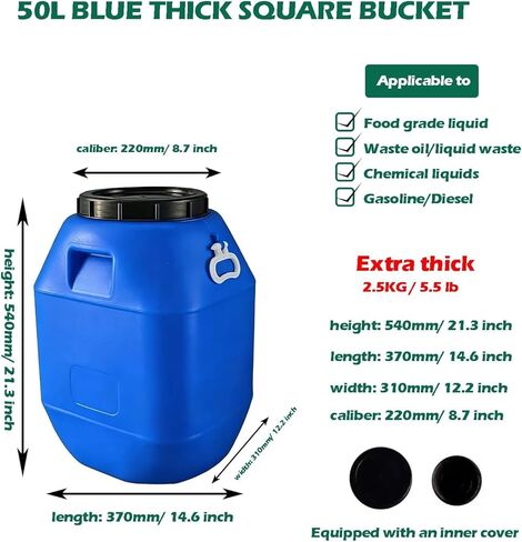 Durable Food-Grade Plastic Barrel with Lid for Water, Oil & Food Storage - Ideal for Home & Industrial Use, Versatile Water Storage Bucket in Saudi Arabia