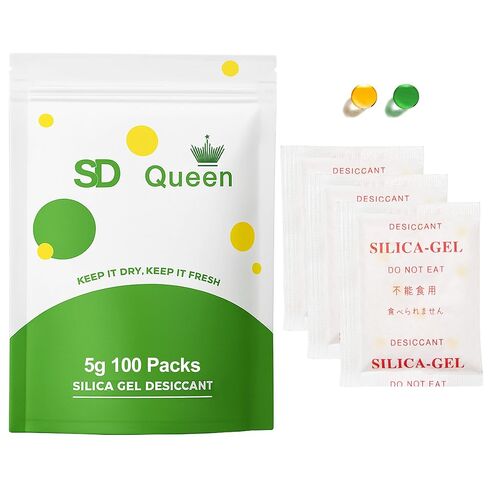 10-Pack 100g Extra Large Silica Gel Packets – Premium Rechargeable Desiccant with Color Indicating Beads for Cabinets, Tool Kits, Storage Boxes & Equipment in Saudi Arabia