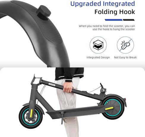 ملحقات بديلة للحاجز الخلفي للسكوتر من ulip مع ضوء خلفي وفرامل متوافقة مع سكوتر Segway Ninebot Max G30 G30D باللون الرمادي in Saudi Arabia