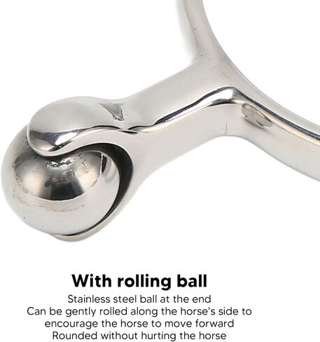 2PCS Women Horse Spurs Stainless Steel Western Spurs with Roller Ball, Gentle Roller Ball Design, Durable Horse Riding Spurs for Training, Dressage, Ranch & Farm in Saudi Arabia