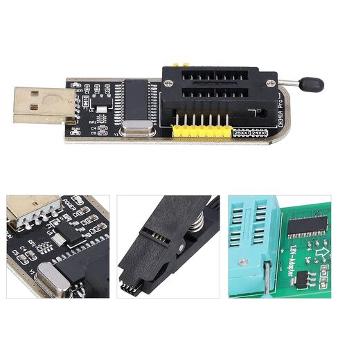 Flash Chip Test Clip Set Programmer Accessory SOIC SOP Pin Format USB Burning Mainboard for BIOS Chip Programming 1.8V Adapter Board Included in Saudi Arabia