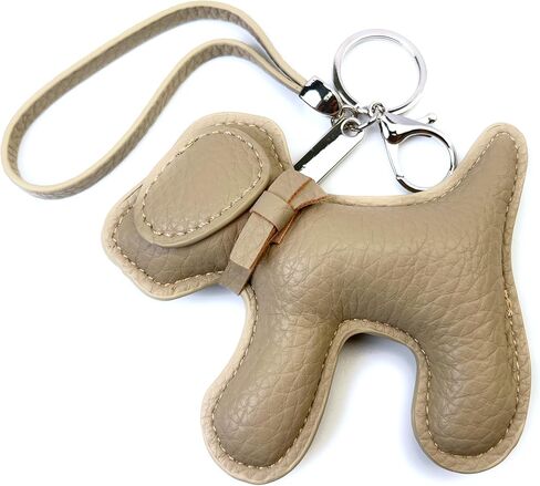 Dog Keychains Leather Craft Soft and Adorable Puppy Bag Charm Accessory for Backpack Purse Strap in Saudi Arabia