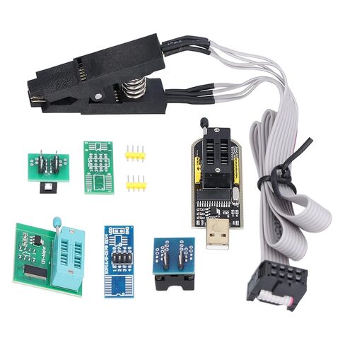 Flash Chip Test Clip Set Programmer Accessory SOIC SOP Pin Format USB Burning Mainboard for BIOS Chip Programming 1.8V Adapter Board Included in Saudi Arabia