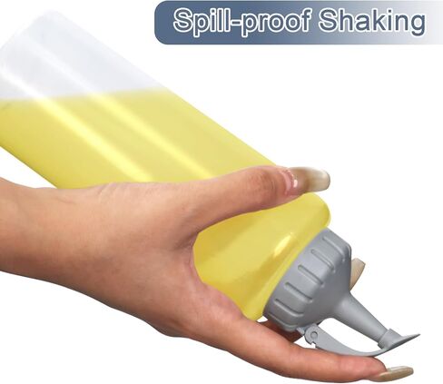 Oil Bottle for Griddle With Twisting Lids, Griddle bottle squeeze for Sauces and Oil,Leak-proof,BPA Free Plastic,Gray,12oz(350ml),4Pack in Kuwait