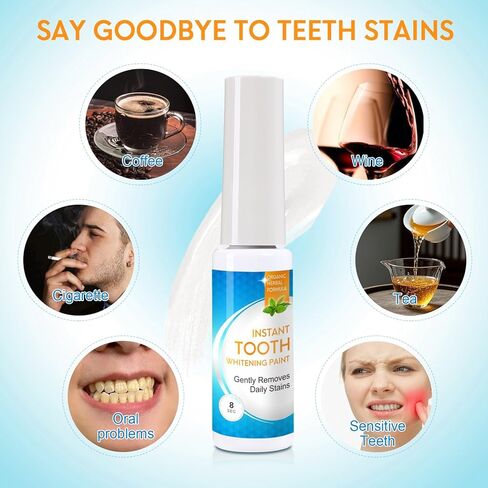 قلم طلاء لتبييض الأسنان - ابتسامة سريعة ومشرقة، مبيض أسنان محمول بتركيبة لطيفة للحصول على نتائج فورية in Kuwait