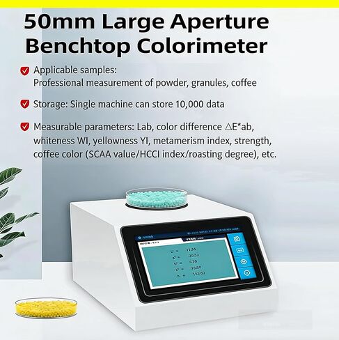 مقياس فرق اللون على سطح الطاولة للقهوة بدقة 0.01% 10° مراقب قياسي ومصدر ضوء D65 قياس 1 ثانية USB 100 مم مجال متكامل لتحليل ألوان القهوة المطحونة in Kuwait