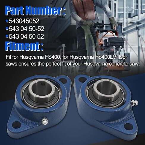 543045052 2 Pack Pillow Block Bearing Set Fit for Husqvarna FS400, for Husqvarna FS400LV Walk Behind Concrete Saws in Kuwait