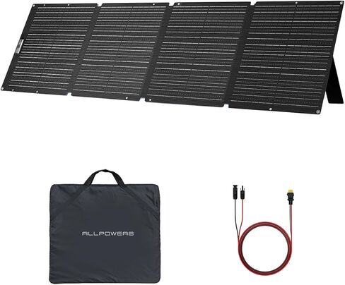 Plpowers 200W لوحة شمسية محمولة ، 36 فولت شاحن شمسي SP033 قابلة للطي لمحطة توليد الطاقة المحمولة ، 23 ٪ من IP67 مقاوم للماء ، ل PRV ، التخييم ، المنزل ، خارج الشبكة in Kuwait