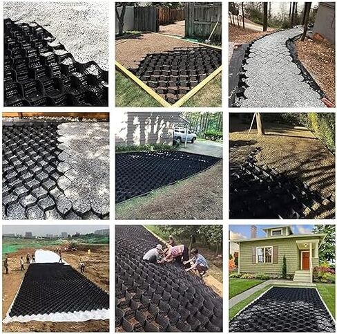 Horse Corral Mud Control Grate - Honeycomb Permeable Paving Stabilizer for Gravel Driveways & Paths Outdoor Ground Grids (5m x 7m) in Kuwait