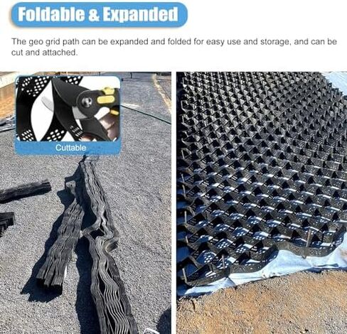 Horse Corral Mud Control Grate - Honeycomb Permeable Paving Stabilizer for Gravel Driveways & Paths Outdoor Ground Grids (5m x 7m) in Kuwait