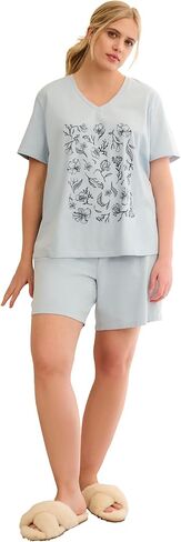 ellos Plus Size 2-Piece Short Sleep Set in Kuwait