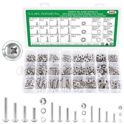 168 Pcs M4 Phillips Pan Head Machine Screws Kit for Switch Boxes | 10 Metric Sizes (M4 x 6mm to 30mm), Carbon Steel Black Screws for Wall Socket Outlets & Faceplates, Clear Label Storage Box in Saudi Arabia