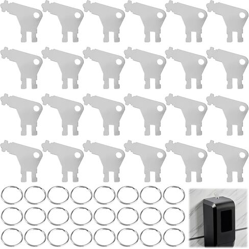 24 Pcs Universal Paper Towel Dispenser Key, Zinc Alloy Replacement Keys Compatible with Georgia Pacific, San Jamar Restroom Dispensers, Paper Towel Key for Janitors, Facility Managers in Kuwait