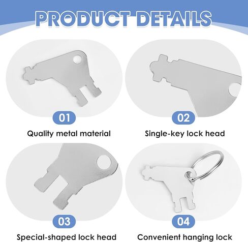 24 Pcs Universal Paper Towel Dispenser Key, Zinc Alloy Replacement Keys Compatible with Georgia Pacific, San Jamar Restroom Dispensers, Paper Towel Key for Janitors, Facility Managers in Kuwait