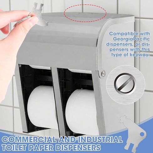 24 Pcs Universal Paper Towel Dispenser Key, Zinc Alloy Replacement Keys Compatible with Georgia Pacific, San Jamar Restroom Dispensers, Paper Towel Key for Janitors, Facility Managers in Kuwait