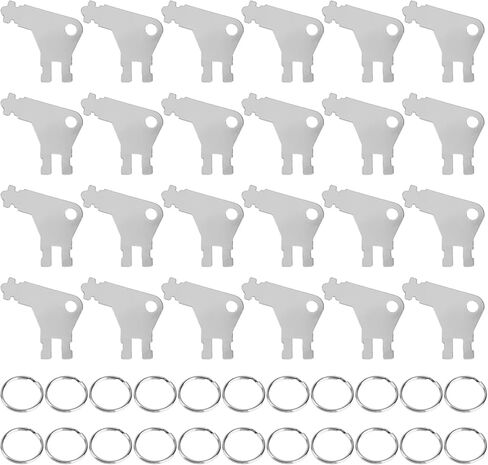 24 Pcs Universal Paper Towel Dispenser Key, Zinc Alloy Replacement Keys Compatible with Georgia Pacific, San Jamar Restroom Dispensers, Paper Towel Key for Janitors, Facility Managers in Kuwait